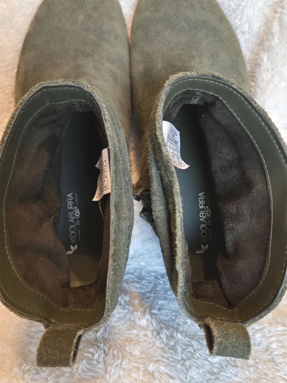 UGG Olive Green Suede Ankle Booties